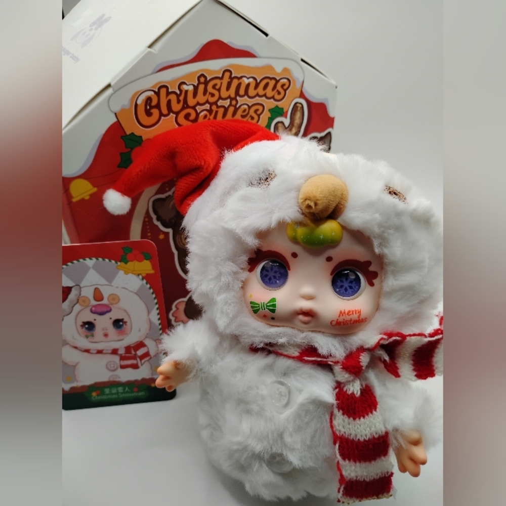 Baby Three Christmas Series "Christmas Snowman" 4 Different Eye Options - Picture 13 of 16